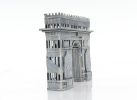 7" Silver Metal Hand Painted Arc de Triomphe Inspired Figurine
