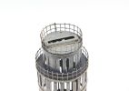13" Silver Metal Hand Painted Leaning Tower Figurine coin bank