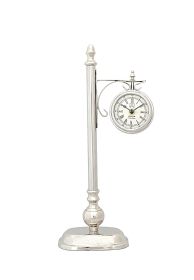 8" Nickel Metal Clock Post Tabletop Figurine