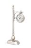 8" Nickel Metal Clock Post Tabletop Figurine