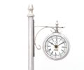 8" Nickel Metal Clock Post Tabletop Figurine