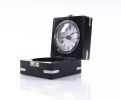 6" Nickel Metal Compass Clock Figurine
