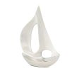 12" Nickel Aluminum Hand Painted Model Boat