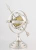 13" Nickel Metal Hand Painted Armillary Sphere Figurine