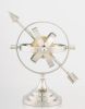 13" Nickel Metal Hand Painted Armillary Sphere Figurine