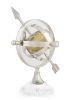 13" Nickel Metal Hand Painted Armillary Sphere Figurine