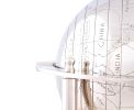 15" Nickel Metal Hand Painted Globe Figurine Tabletop Sculpture