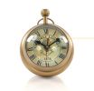 8" Gold Metal Hand Painted Pocket Watch Figurine