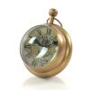 8" Gold Metal Hand Painted Pocket Watch Figurine