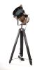 66" Brown And Bronze Metal Hand Painted Retro Movie Spotlight Figurine