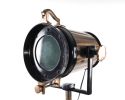 66" Brown And Bronze Metal Hand Painted Retro Movie Spotlight Figurine