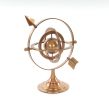 9" Brass Metal Hand Painted Armillary Figurine