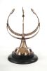 14" Brass And Black Metal Hand Painted Armillary Figurine Tabletop Sculpture