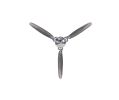 24" Nickel Metal Hand Painted Propeller Figurine Tabletop Sculpture