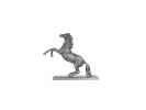 11" Nickel Metal Hand Painted Bucking Horse Figurine Tabletop Sculpture