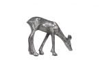 11" Nickel Metal Hand Painted Reindeer Figurine