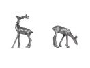 11" Nickel Metal Hand Painted Reindeer Figurine