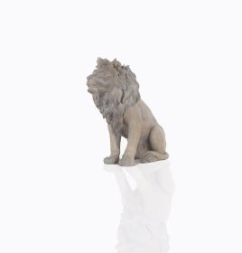 20" Natural Resin Hand Painted Lion Figurine