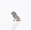 20" Natural Resin Hand Painted Lion Figurine