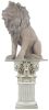 20" Natural Resin Hand Painted Lion Figurine