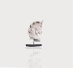 20" Off White Resin Hand Painted Horse Head Figurine