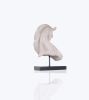 20" Off White Resin Hand Painted Horse Head Figurine