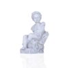Vintage Look Off White Cherub Sitting Statue
