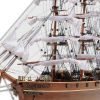 28" Brown Solid Wood Hand Painted Model Boat