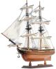 24" Brown Solid Wood Hand Painted Boat Model Boat