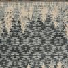 9' X 12' Slate Blue Charcoal And Beige Woodland Lodge Area Rug