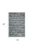 5' X 7' Ivory Blue And Gray Wool Striped Hand Woven Area Rug