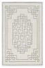 5' X 7' Ivory And Gray Wool Geometric Hand Tufted Area Rug