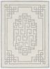 5' X 7' Ivory And Gray Wool Geometric Hand Tufted Area Rug
