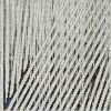7' Ivory Grey Machine Woven Geometric Lines Indoor Runner Rug