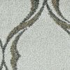 3' X 5' Sand And Green Ogee Area Rug