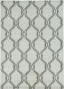 3' X 5' Sand And Green Ogee Area Rug