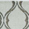 3' X 5' Sand And Green Ogee Area Rug
