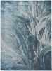 10' X 13' Blue And Silver Abstract Area Rug