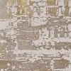 8' X 11' Ivory Taupe And Gold Abstract Area Rug