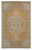 5' X 7' Brown And Gray Wool Medallion Area Rug