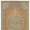 5' X 7' Brown And Gray Wool Medallion Area Rug