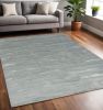 5' X 7' Slate Gray And Ivory Abstract Hand Tufted Area Rug