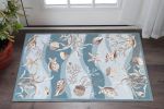 2' X 3' Beige Ivory And Brown Seashell and Coral Hand Tufted Area Rug