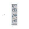 8' Beige Ivory And Brown Seashell and Coral Hand Tufted Runner Rug