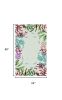 7' Blue Red And Green Fish and Coral Hand Hooked Runner Rug