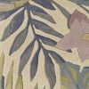 3' X 5' Green Pink And Purple Wool Tropical Botanical Hand Tufted Area Rug