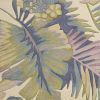 8' X 10' Green Pink And Purple Wool Tropical Botanical Hand Tufted Area Rug