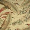 5' X 8' Brown Green And Red Wool Tropical Botanical Hand Tufted Area Rug