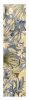 10' Blue Beige And Green Wool Tropical Botanical Hand Tufted Runner Rug