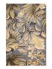 5' X 8' Blue Beige And Green Wool Tropical Botanical Hand Tufted Area Rug